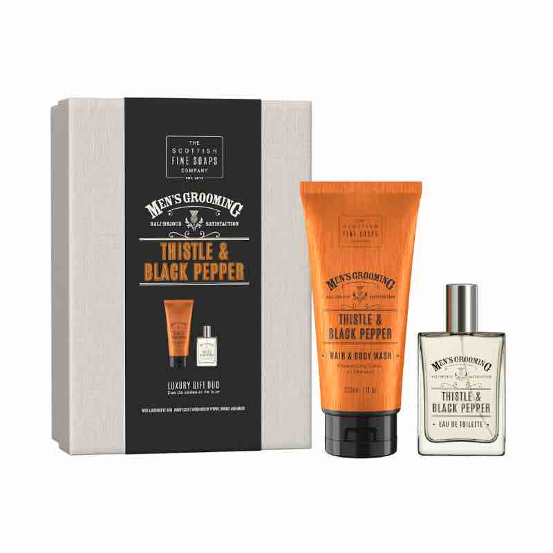Scottish Fine Soap Luxury Gift Duo - Thistle & Black Pepper